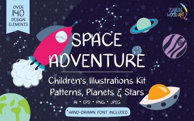 Space Adventure Illustration kit